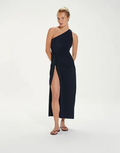 Vix Solid Kiana Long Cover Up Black