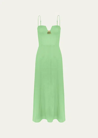Vix Solid Lilith Maxi Dress In Seaside