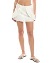 Vix Solid Lorie Linen-blend Mini Skirt