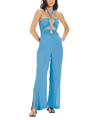 Vix Solid Luana Detail Jumpsuit In Blue