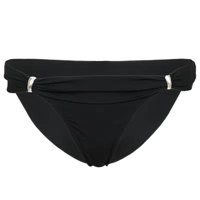 Vix Solid Matte Bia Bikini Bottom Full Black