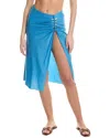 Vix Solid Megan Midi Skirt In Blue