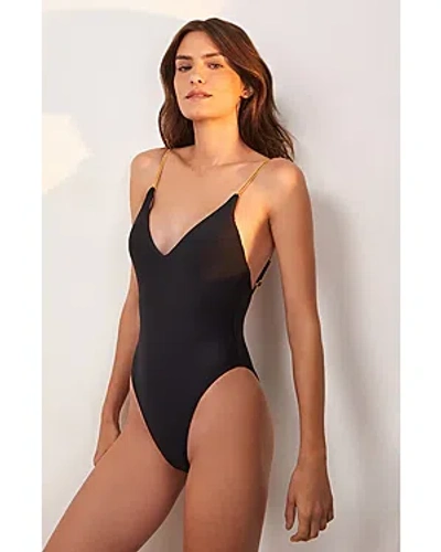 Vix Solid Melody One Piece Swimsuit In Black