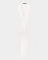 Vix Solid Mita Long Gauze Coverup In Off White