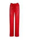 Vix Solid Pareo Pants In Ruby Red In Red