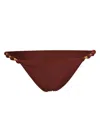 Vix Solid Paula Brazilian Bikini Bottom Brown In Burgundy