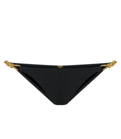 Vix Solid Rope Knot Cheeky Bottom Black