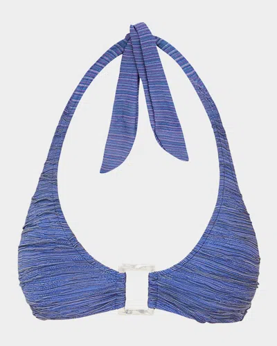 Vix Solid Spencer Alanna Bikini Top In Blue