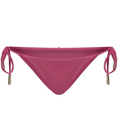 Vix Solid Tie Side Brazilian Cut Bikini Bottom Pink In Purple