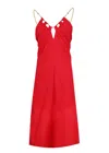 Vix Solid Zima Detail Cover Up Red In Red