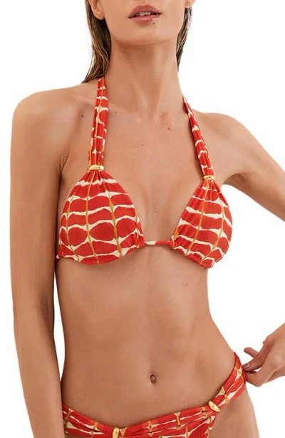 Vix Swimwear Agni Bia Tube Bikini Top In Red