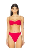 Vix Swimwear Aika Mel Bikini Top In Red