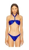Vix Swimwear Anya Bandeau Top In Gemstone