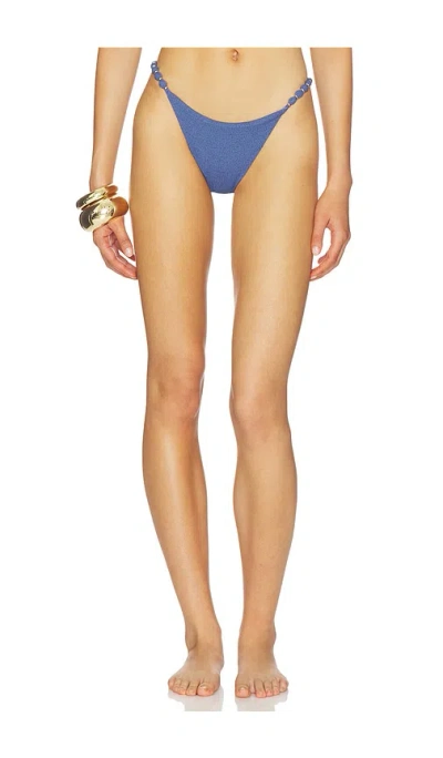 Vix Swimwear Beads Bikini Bottom In Blue