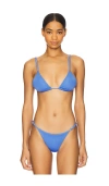 Vix Swimwear Beads Parallel Triangle Bikini Top In Ethereal