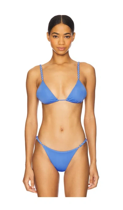 Vix Swimwear Beads Parallel Triangle Bikini Top In Ethereal