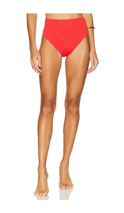 Vix Swimwear Bela Hot Pants Full In Firenze Ruby & Eyelet