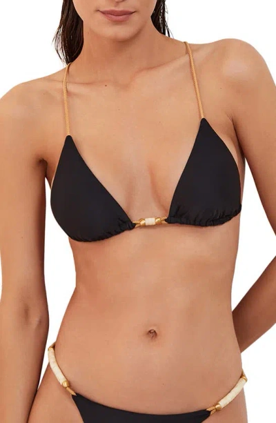 Vix Swimwear Brooke T-back Bikini Top In Black