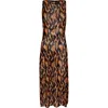 Vix Swimwear Camu Twist Mesh Cover-up Dress In Multi Brown