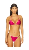 Vix Swimwear Candice Triangle Bikini Top In Pink