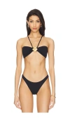 Vix Swimwear Cleo Bandeau Top In Firenze Black