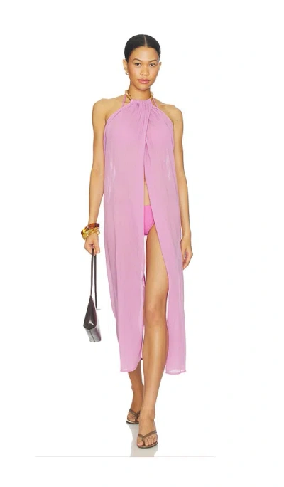 Vix Swimwear Cloe Long Cover Up In Pink