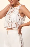 Vix Swimwear Elara Cutout Crop Cover-up Top In Off White