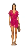 Vix Swimwear Emily Short Cover Up In Pink