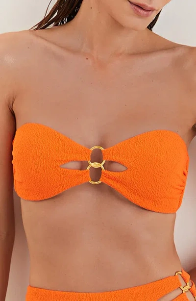 Vix Swimwear Firenze Jolie Bandeau Bikini Top In Orange
