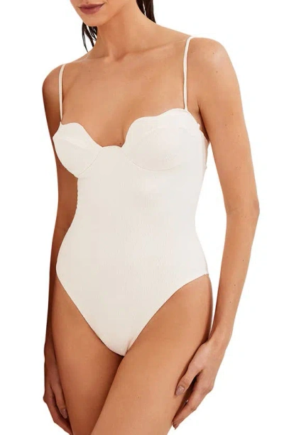 Vix Swimwear Firenze Lou One-piece Swimsuit In White