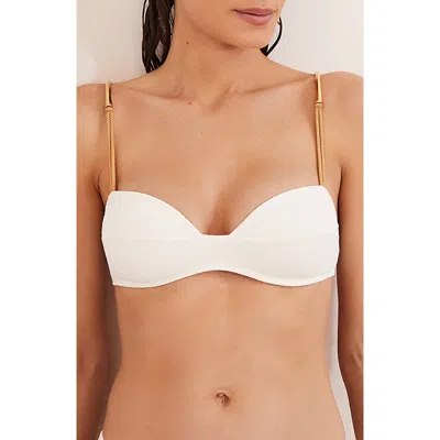 Vix Swimwear Firenze Mandy Amelia Bikini Top In White