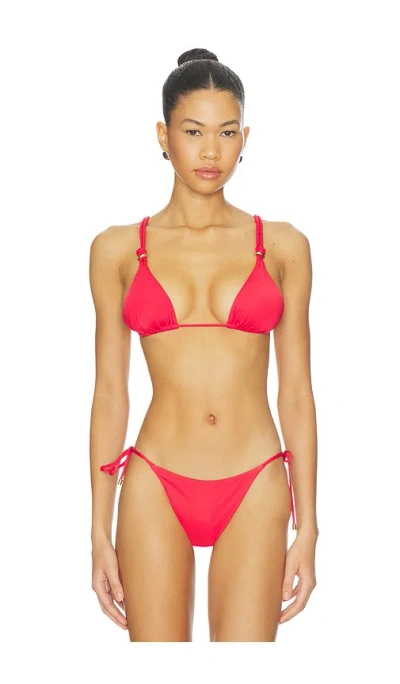 Vix Swimwear Gal Tri Parallel Top In Red