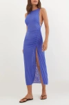 Vix Swimwear Getty Mesh Cover-up Dress In Blue