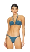 Vix Swimwear Holly Carol Bikini Top In Bayside