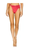 Vix Swimwear Holly Hot High Cut Bikini Bottoms In Red