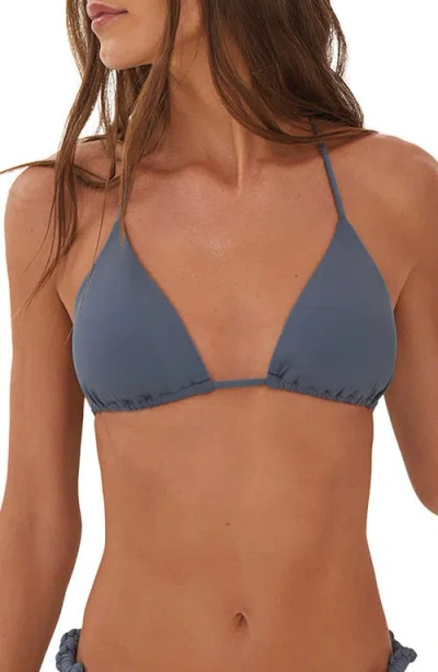 Vix Swimwear Holly Racerback Bikini Top In Blue