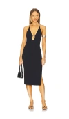 Vix Swimwear Isabela Midi Dress In 黑色