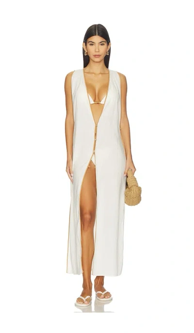 Vix Swimwear Iva Long Cover Up In White