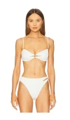 Vix Swimwear Jolie Bandeau Bikini Top In Firenze White