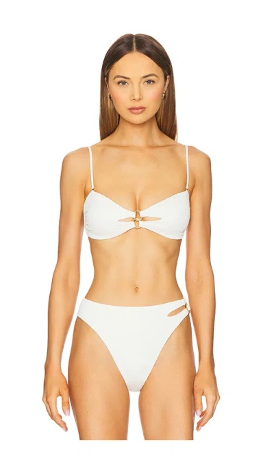 Vix Swimwear Jolie Bandeau Bikini Top In Firenze White