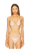 Vix Swimwear Joy T Back Tri Top In Sandstone