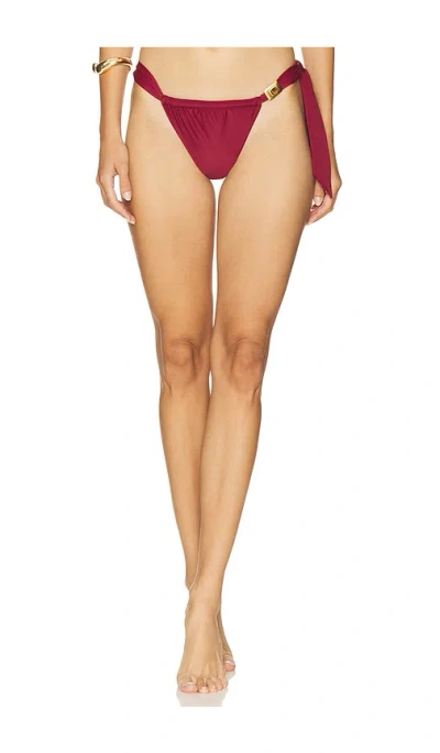 Vix Swimwear Liza Cheeky Tanga Bikini Bottom In Red