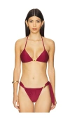 Vix Swimwear Liza Triangle Bikini Top In Orange