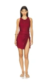 Vix Swimwear Mila Short Cover Up Dress In Red