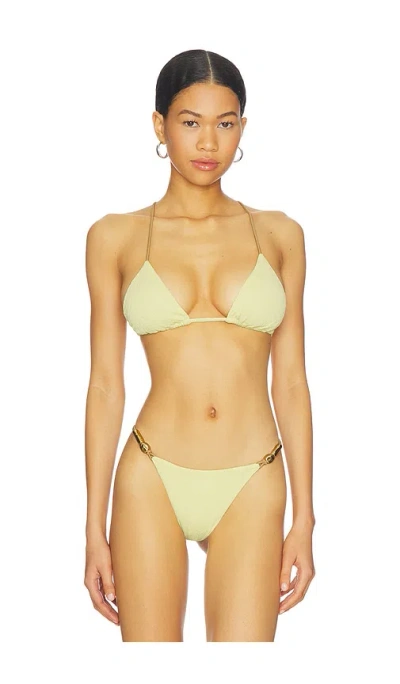 Vix Swimwear Nancy T Back Tri Top In Yellow