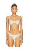 Vix Swimwear Naya Nissi Bikini Top In Firenze White & Eyelet