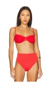 Vix Swimwear Naya Nissi Top In Firenze Ruby & Eyelet