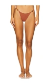Vix Swimwear Olivia Brazilian Bikini Bottom In Brown