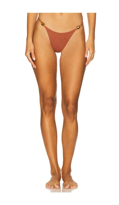 Vix Swimwear Olivia Brazilian Bikini Bottom In Brown