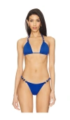 Vix Swimwear Paula Tri Top In Firenze Sapphire